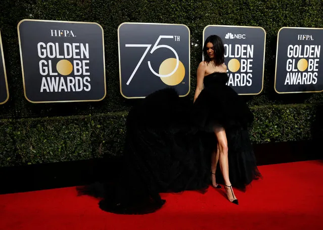 Model Kendall Jenner attends The 75th Annual Golden Globe Awards at The Beverly Hilton Hotel on January 7, 2018 in Beverly Hills, California. (Photo by Mario Anzuoni/Reuters)