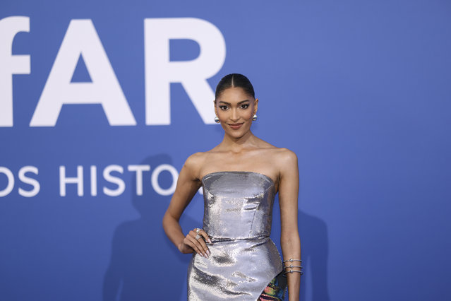 Internet personality Pritika Swarup poses for photographers upon arrival at the amfAR Cinema Against AIDS benefit at the Hotel du Cap-Eden-Roc, during the 76th Cannes international film festival, Cap d'Antibes, southern France, Thursday, May 25, 2023. (Photo by Vianney Le Caer/Invision/AP Photo)