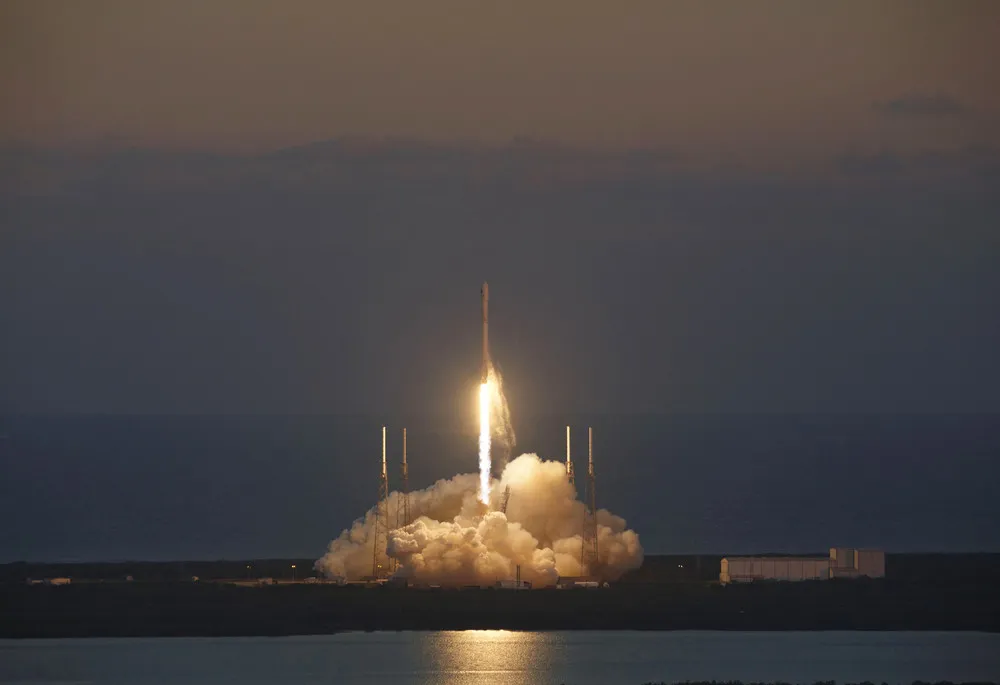 SpaceX Launches Falcon 9 Rocket into Space