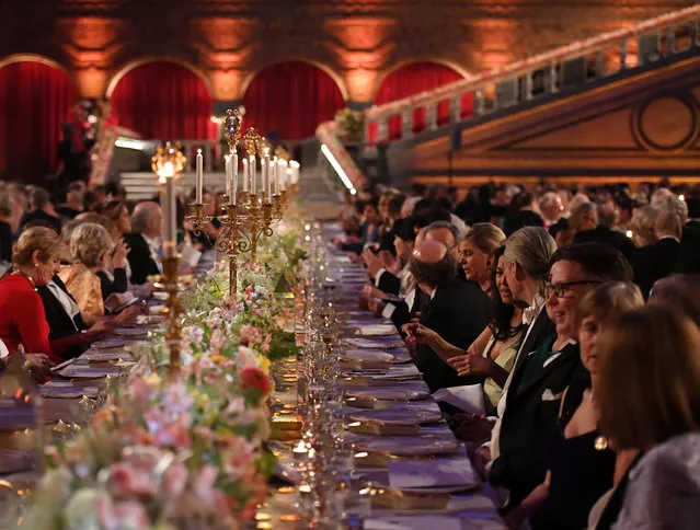 General view of  the Nobel Prize Banquet 2015 at City Hall on December 10, 2016 in Stockholm, Sweden. (Photo by Pascal Le Segretain/Getty Images)