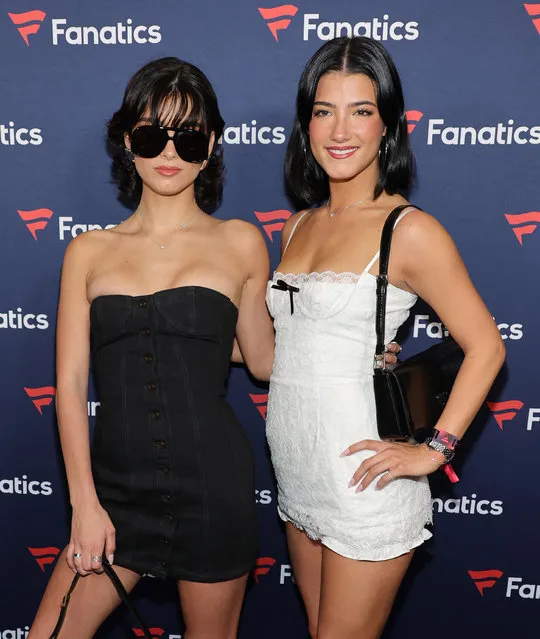 American singer Dixie D'Amelio (L) and American media personality Charli D'Amelio attend Michael Rubin's Fanatics Super Bowl party at the Marquee Nightclub at The Cosmopolitan of Las Vegas on February 10, 2024 in Las Vegas, Nevada. (Photo by Ethan Miller/Getty Images)