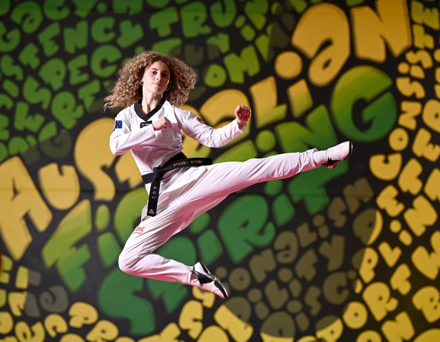 Stacey Hymer of Australia poses during the Australian 2024 Paris Olympic Games Taekwondo Squad Announcement at CombatAUS National Performance Centre on May 21, 2024 in Melbourne, Australia. (Photo by Quinn Rooney/Getty Images)