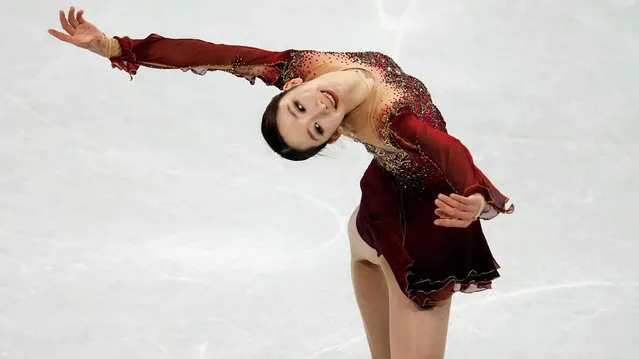 Kim Yelim, of South Korea, competes in the women's free skate program during the figure skating competition at the 2022 Winter Olympics, Thursday, February 17, 2022, in Beijing. (Photo by Natacha Pisarenko/AP Photo)