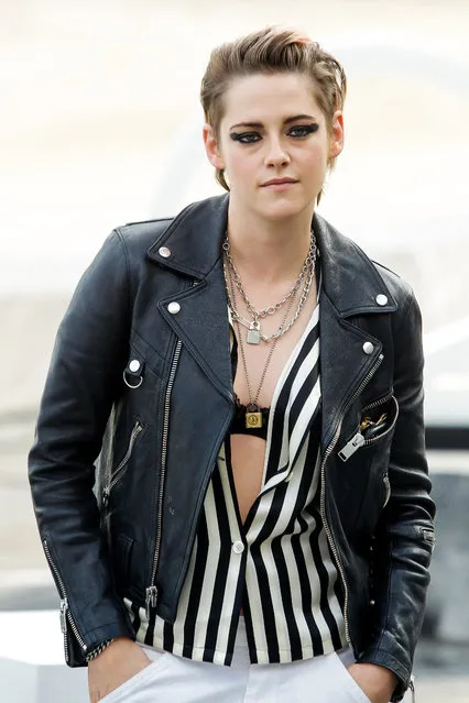 Kristen Stewart and Benedict Andrews attend the  “Seberg” Photocall during the 67th San Sebastian Film festival at Zurriola beach in San Sebastian, Spain on September 20, 2019. (Photo by Michael Murdock/Splash News and Pictures)