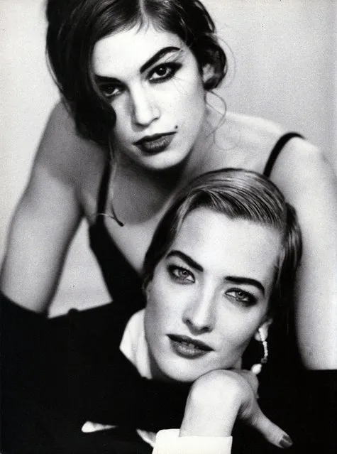 Models Cindy Crawford and Tatjana Patitz. (Photo by Ellen von Unwerth)