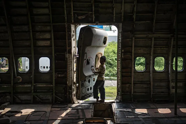 Most things of value have been removed from the planes, from windows to lights. (Photo by Lauren DeCicca/The Guardian)
