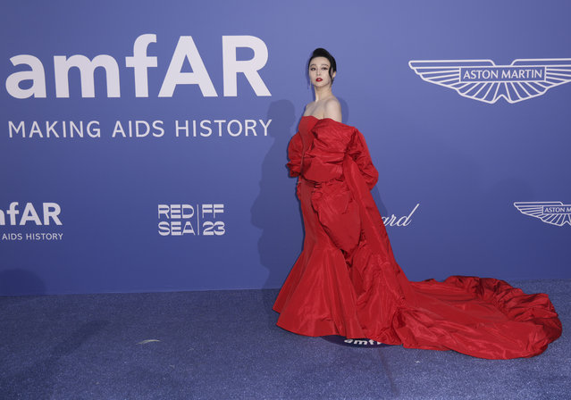 Chinese actress Fan Bingbing poses for photographers upon arrival at the amfAR Cinema Against AIDS benefit at the Hotel du Cap-Eden-Roc, during the 76th Cannes international film festival, Cap d'Antibes, southern France, Thursday, May 25, 2023. (Photo by Vianney Le Caer/Invision/AP Photo)
