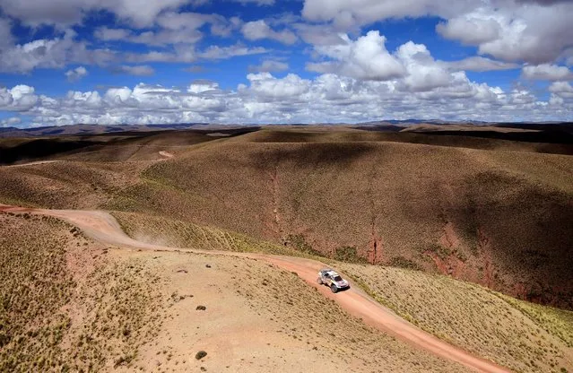 2017 Paraguay-Bolivia-Argentina Dakar rally, 39th Dakar Edition, Eighth stage from Uyuni, Bolivia to Salta, Argentina on January 10, 2017. Peugeot's driver Stephane Peterhansel and his co-driver Jean Paul Cottret of France in action. (Photo by Franck Fife/Reuters)