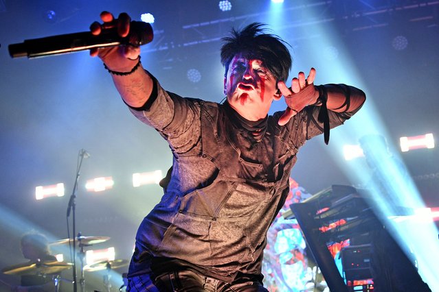 English musician Gary Numan performs at the Electric Ballroom for the first of three nights as he approaches his 1000th career show on April 13, 2023 in London, England. (Photo by Jim Dyson/Getty Images)