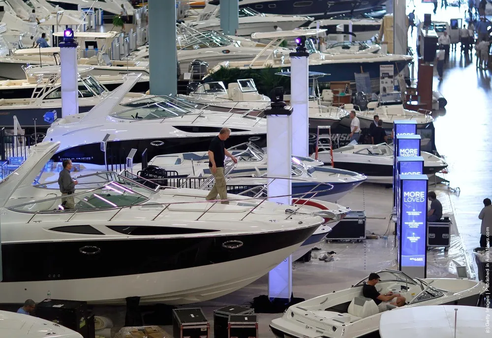 Boat Show Prepares To Open In Miami Beach