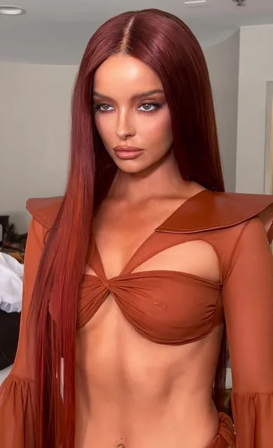 UK Love Island star Maura Higgins has given fans a glimpse of her saucy nipple piercing. The 31-year-old took to Instagram to show off her amazing new look early May 2022. (Photo by Instagram)