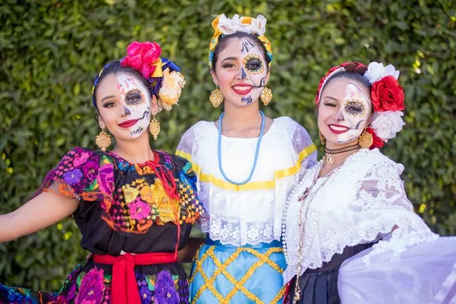Dancers are seen at the 23rd Annual Dia De Los Muertos at Hollywood Forever on October 29, 2022 in Hollywood, California. (Photo by Emma McIntyre/Getty Images)