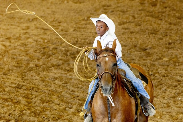 A cowboy is seen at the Bill Pickett Rodeo Soul Country Rodeo Weekend on July 20, 2025 in Los Angeles, California. (Photo by Emma McIntyre/Getty Images)