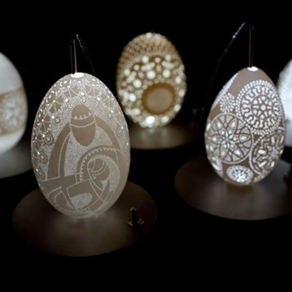 Egg Sculptures by Franc Grom
