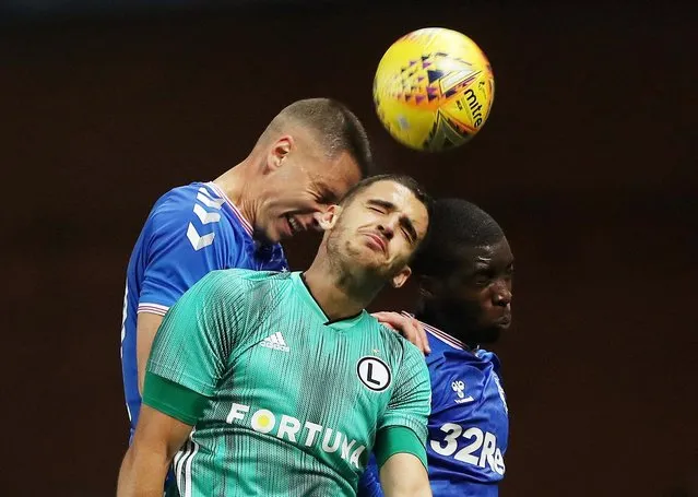 Rangers' Ryan Jack in action with Legia Warszawa's Sandro Kulenovic during Europe League playoffs in Glasgow, Britain, August 29, 2019. (Photo by Lee Smith/Action Images via Reuters)