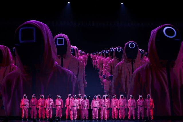 A presentation for the “Squid Game Unleashed” during the 2024 Game Awards at the Peacock Theater in Los Angeles, California, USA, 12 December 2024. The annual awards are given out for all aspects of the massive video game industry, including awards for best design, direction, acting, and narrative story. (Photo by Caroline Brehman/EPA)