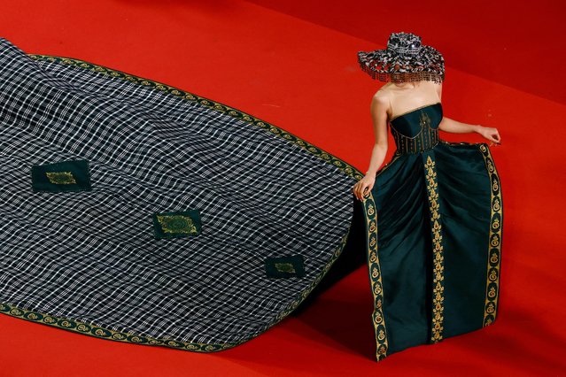 Cambodian actress and fashion model Mean Sonyta poses on the red carpet during arrivals for the screening of the film “Parthenope” in competition at the 77th Cannes Film Festival in Cannes, France, May 21, 2024. (Photo by Yara Nardi/Reuters)