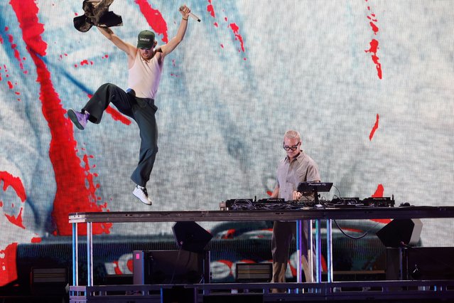 Bailey Zimmerman and Diplo perform during the first day of the iHeartRadio Music Festival at T-Mobile Arena in Las Vegas, Nevada, U.S. September 19, 2025. (Photo by Steve Marcus/Reuters)