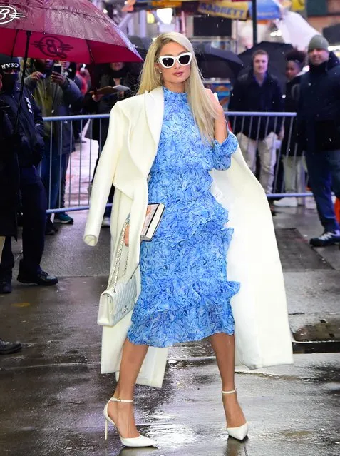 American media personality Paris Hilton is seen in midtown on March 14, 2023 in New York City. (Photo by Raymond Hall/GC Images)