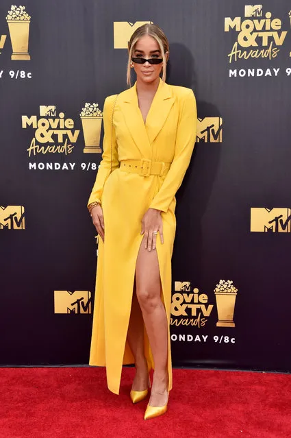 Model Jasmine Sanders attends the 2018 MTV Movie And TV Awards at Barker Hangar on June 16, 2018 in Santa Monica, California. (Photo by Alberto E. Rodriguez/Getty Images for MTV)