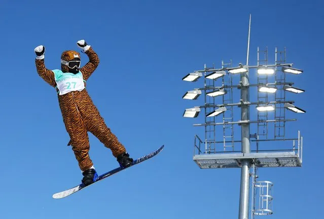Lucile Lefevre of Team France competes during the Women's Snowboard Big Air Qualification on Day 10 of the Beijing 2022 Winter Olympics at Big Air Shougang on February 14, 2022 in Beijing, China. (Photo by Fabrizio Bensch/Reuters)