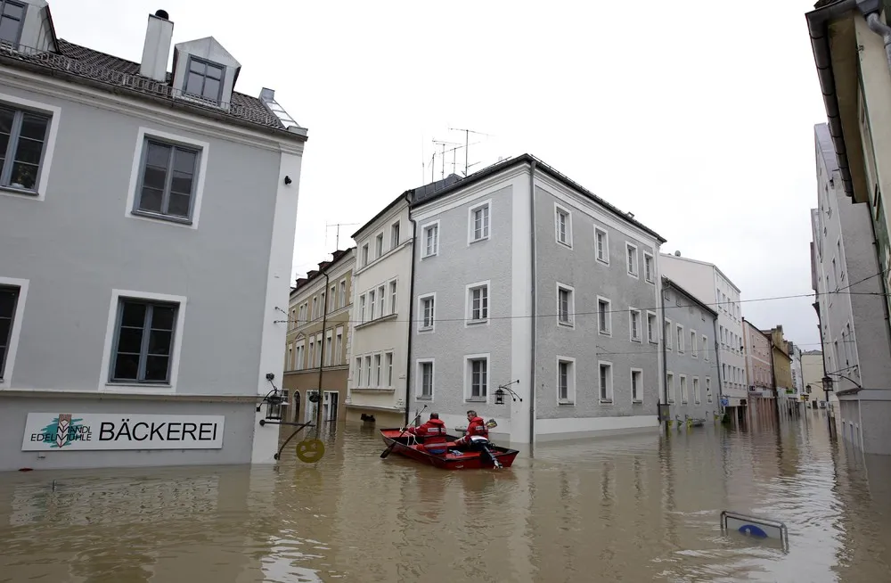 Europe's Floods: Before and After