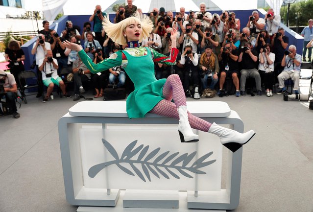 Cast membe, Japanese actress Aoi Yamada poses during a photocall for the film “Perfect Days” during the 76th edition of the Cannes Film Festival in Cannes, southern France, on May 26, 2023. (Photo by Gonzalo Fuentes/Reuters)