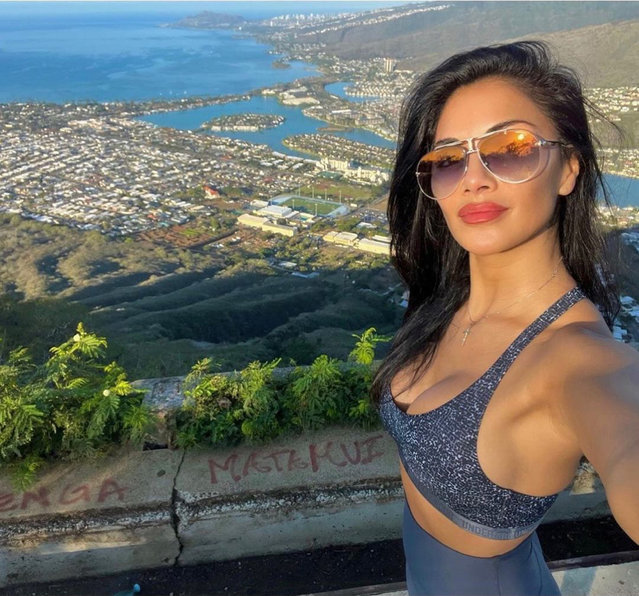 The ex-Pussycat Doll Nicole Scherzinger climbed 1,000-plus steps of an old Honolulu railway line in Hawaii in the first decade of January 2023. (Photo by Instagram)