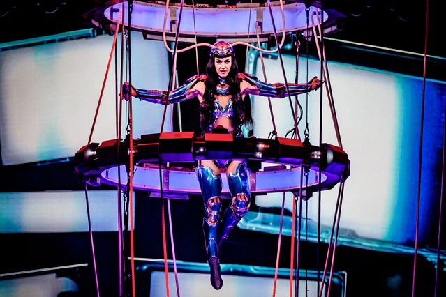 American singer-songwriter Katy Perry performs at Unipol Arena on November 02, 2025 in Bologna, Italy. (Photo by Sergione Infuso/Corbis via Getty Images)