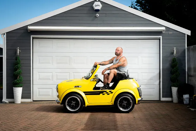 James Stoddart, a 62 year-old sunbed salon owner in Mitcham, Surrey on Wednesday, August 23, 2023 with his 1985 Austin Mini which he uses as a run around and does not meet ULEZ emission standards. Mr Stoddart has invested over £20,000 into renovating the vehicle and as he resides in Epsom, Surrey,he does not get a vote in the London Mayoral elections. (Photo by Jordan Pettitt/PA Images via Getty Images)
