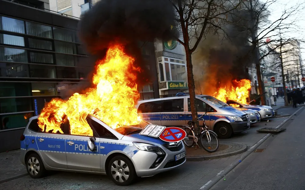 Fiery Protests in Frankfurt