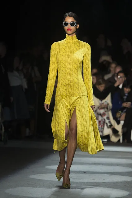 Fashion from the Christian Siriano Fall-Winter 2016 collection is modeled during Fashion Week on Saturday, February 13, 2016, in New York. (Photo by Andres Kudacki/AP Photo)