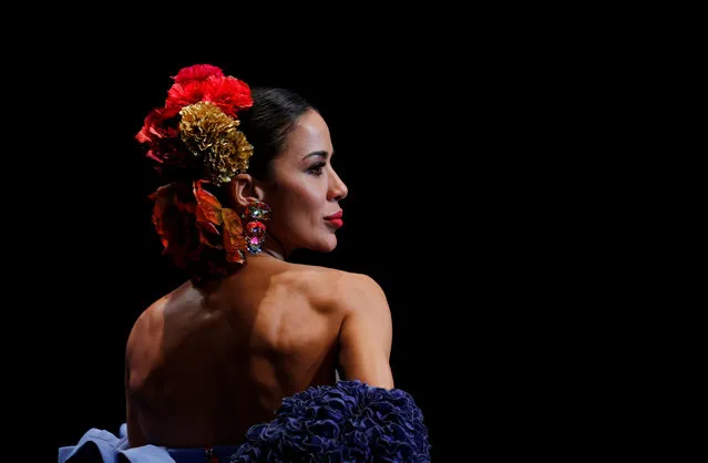 A model presents a creation by Veronica de la Vega during the International Flamenco Fashion Show SIMOF in the Andalusian capital of Seville, Spain February 8, 2019. (Photo by Marcelo del Pozo/Reuters)