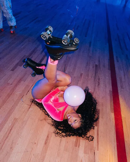American rapper Megan Thee Stallion leaves it all on the roller rink for her 29th birthday in the second decade of February 2024. (Photo by Megan Thee Stallion/Instagram)