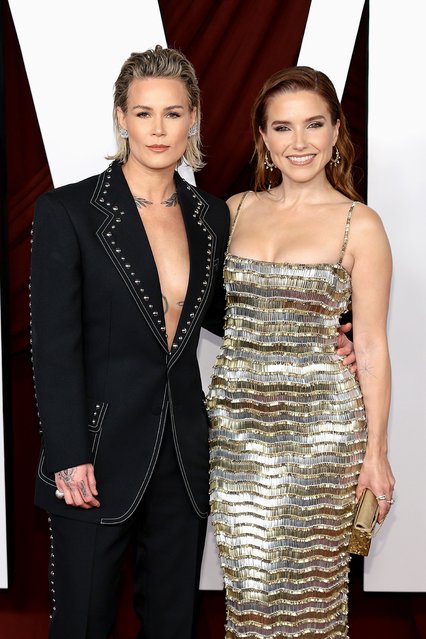 (L-R) American former soccer player Ashlyn Harris and American actress Sophia Bush attend Glamour Women of the Year at Times Square EDITION Hotel on October 08, 2024 in New York City. (Photo by Dimitrios Kambouris/Getty Images for Glamour)