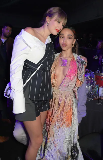 Taylor Swift and FKA Twigs attend The NME Awards 2020 at the O2 Academy Brixton on February 12, 2020 in London, England. (Photo by David M. Benett/Dave Benett/Getty Images)