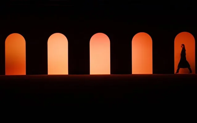 A model presents a creation for Balmain during the Women's Fall-Winter 2020-2021 Ready-to-Wear collection fashion show in Paris, on February 28, 2020. (Photo by Anne-Christine Poujoulat/AFP Photo)