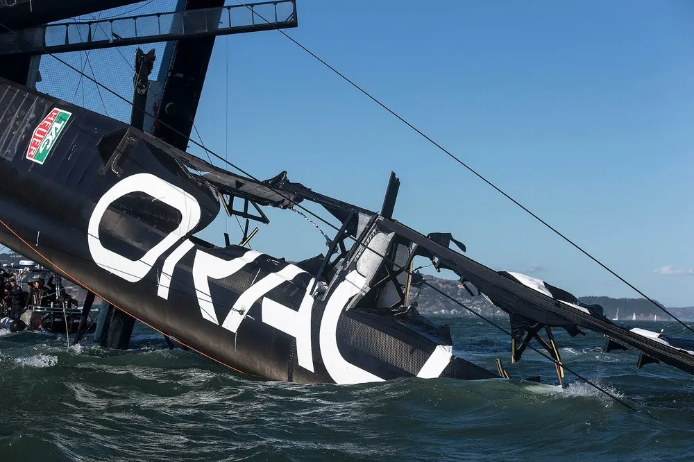 Oracle Team USA Capsizes Its Biggest, Baddest Boat