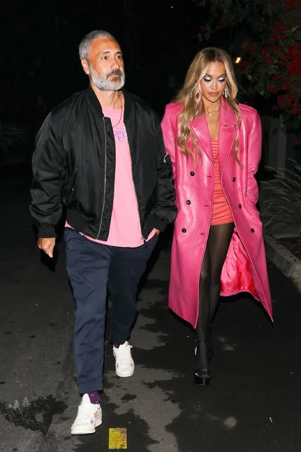 New Zealand filmmaker, actor, and comedian Taika Waititi and British singer-songwriter Rita Ora arrive at the Golden Globe's afterparty at Chateau Marmont in Los Angeles, CA. on January 11, 2023. (Photo by The Daily Stardust/Backgrid USA)