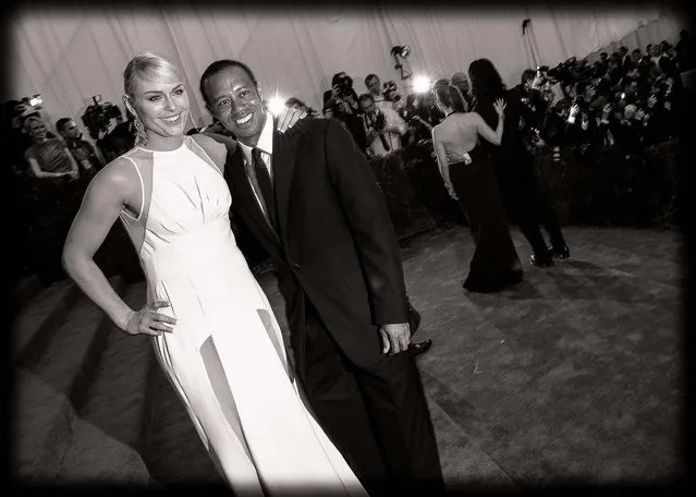 Lindsey Vonn and Tiger Woods attend the Costume Institute Gala for the “Punk: Chaos to Couture” exhibition at the Metropolitan Museum of Art. (Photo by Andrew H. Walker)
