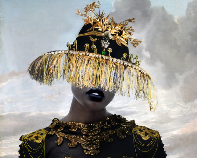 Black beauty and strength … Not Your Blackamoor, from the series The Restoration, 2025. Inspired by Gustav Klimt’s ‘golden phase’ and the religious icons of medieval Europe, US photographer Tawny Chatmon reimagines Black identity by upturning art history. (Photo by Tawny Chatmon/The Guardian)