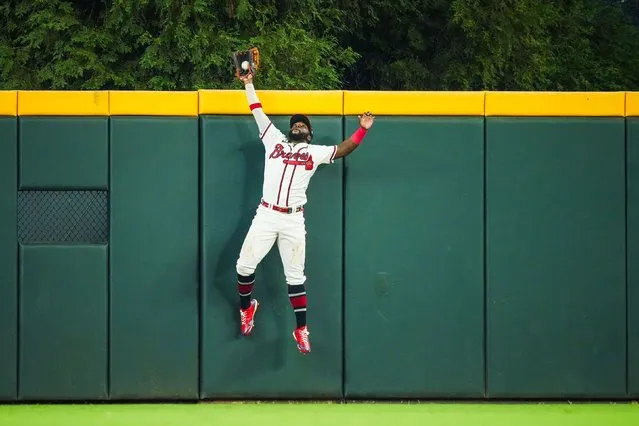 Michael Harris II #23 of the Atlanta Braves makes a catch during the fifth inning against the St. Louis Cardinals at Truist Park on September 05, 2023 in Atlanta, Georgia. (Photo by Kevin D. Liles/Atlanta Braves/Getty Images)