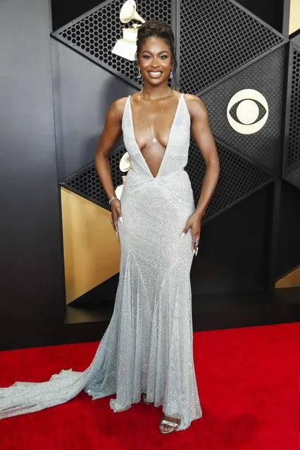 US musician Coco Jones arrives for the 66th annual Grammy Awards ceremony at Crypto.com Arena in Los Angeles, California, USA, 04 February 2024. (Photo by Caroline Brehman/EPA)