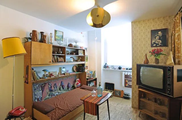 In this Friday, May 8, 2015 photo, a communist-era sitting room is presented in the Charm of PRL museum in Warsaw, Poland. (Photo by Alik Keplicz/AP Photo)