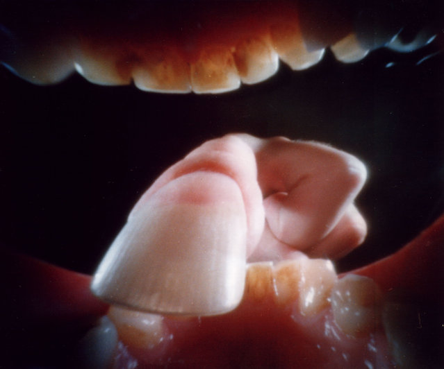 Photographer uses pinhole camera in his mouth to capture photos around the world. The 52-year-old Justin Quinnell, who lives in Bristol, is known for his eye-catching photographs taken from a unique angle – right inside his mouth. (Photo by Justin Quinnell/Rex Features)
