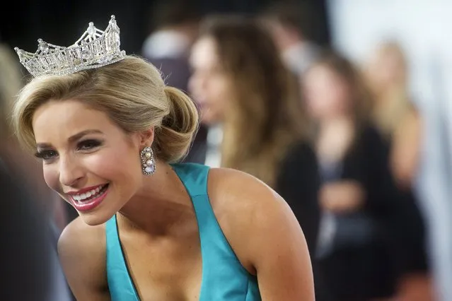 Current Miss America Kira Kazantsev walks the red carpet in Boardwalk Hall, the venue for the 95th Miss America Pageant, that takes place tonight in Atlantic City, New Jersey, September 13, 2015. (Photo by Mark Makela/Reuters)
