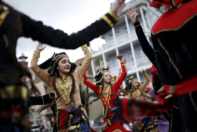 Dancers perform during the annual Tbilisoba festival, celebrating Tbilisi City Day in Tbilisi, Georgia, October 17, 2015. (Photo by David Mdzinarishvili/Reuters)