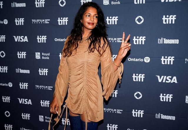 British singer M.I.A. poses during the red carpet for the film ”Sacrifice” as the Toronto International Film Festival (TIFF) returns for its 50th edition in Toronto, Ontario, Canada, on September 6, 2025. (Photo by Mark Blinch/Reuters)