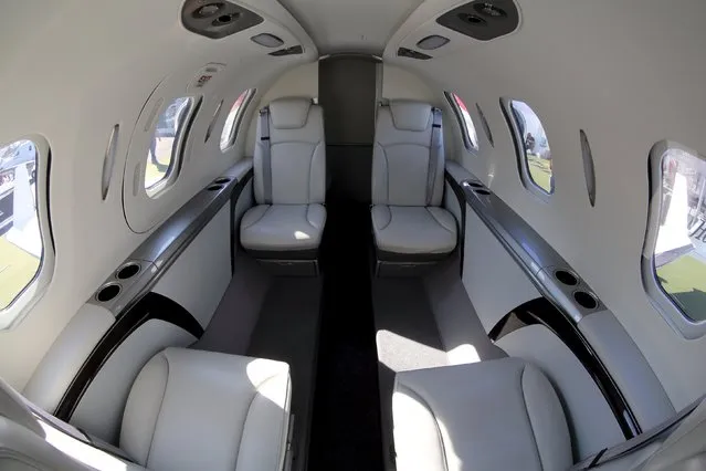 The cabin of Honda jet is seen at Congonhas airport in Sao Paulo, Brazil, August 10, 2015. (Photo by Paulo Whitaker/Reuters)