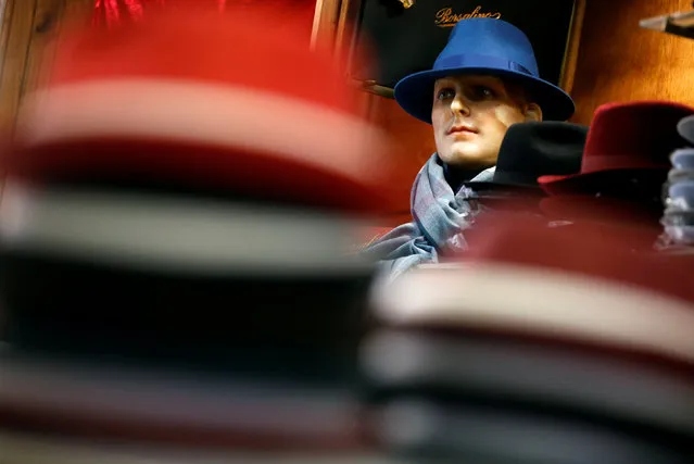 Hats are seen in a hat shop in Marseille, France,  September 19, 2018. (Photo by Jean-Paul Pelissier/Reuters)